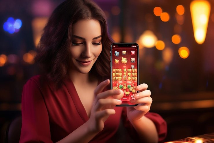 Layar login aplikasi mobile royal cuan4d dengan form masuk dan opsi pendaftaran
